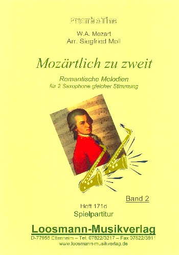 Mozärtlich zu zweit Band 2&nbsp;&nbsp;für 2 gleicher Stimmung&nbsp;&nbsp;Spielpartitur