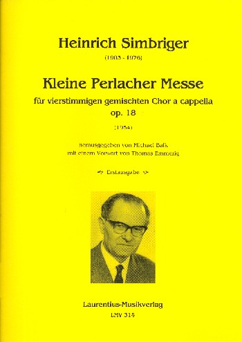 Kleine Perlacher Messe op.18  für gem Chor a cappella  Partitur