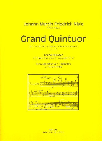 Grand Quintuor op.27  für Flöte, 2 Violinen, Viola und Violoncello  Partitur