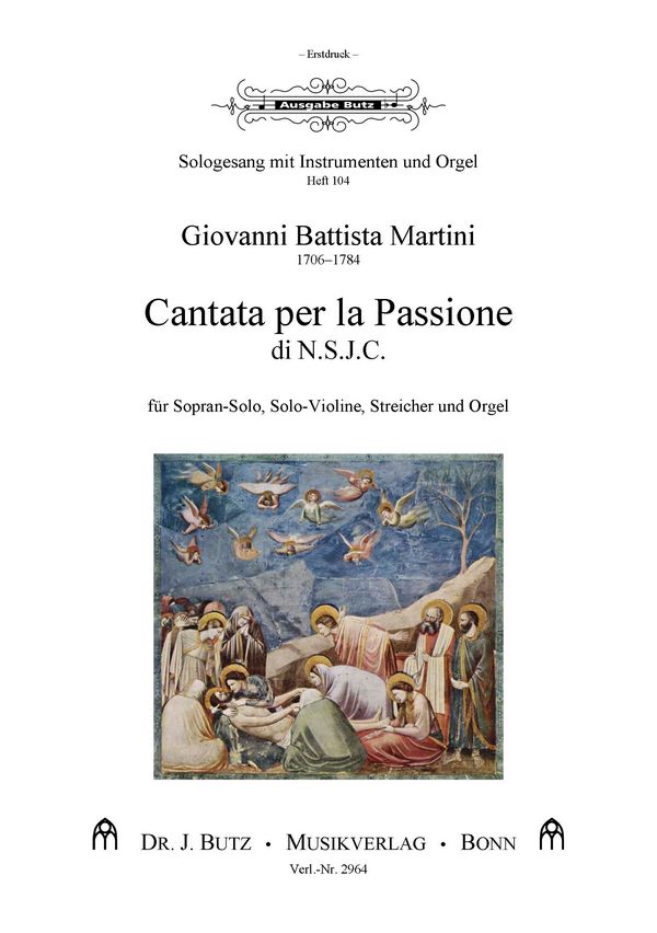 Cantata per la Passione di N.S.J.C.  für Sopran solo, Violine, Streicher und Orgel  Partitur und Stimmen