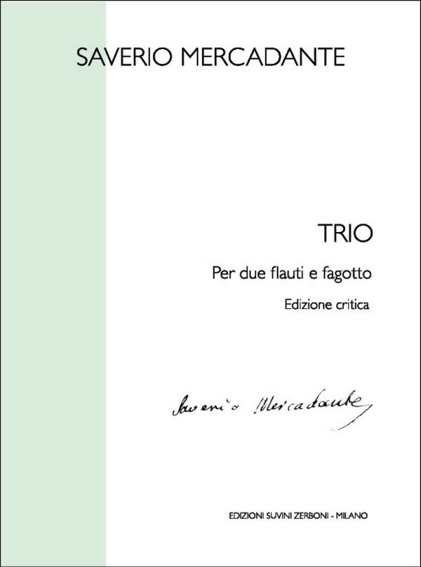 Trio  per 2 flauti e fagotto  partitura e parti