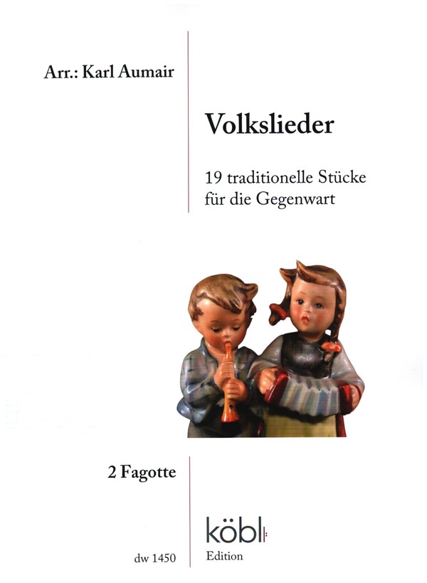 Volkslieder&nbsp;&nbsp;für 2 Fagotte (+Text)&nbsp;&nbsp;Spielpartitur