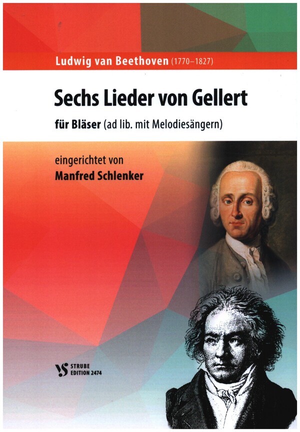 6 Lieder von Gellert  für Bläser (mit Melodiesänger ad lib)  Spielpartitur