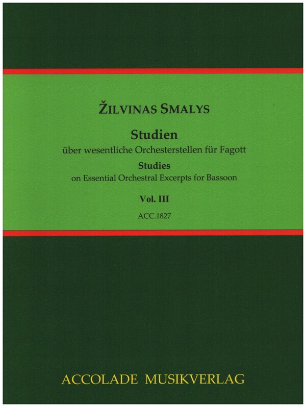 Studien über wesentliche Orchesterstellen Band 3&nbsp;&nbsp;für Fagott&nbsp;&nbsp;