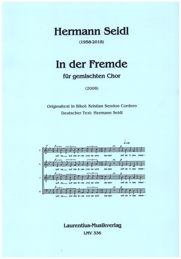 In der Fremde  für gem Chor a cappella  Partitur