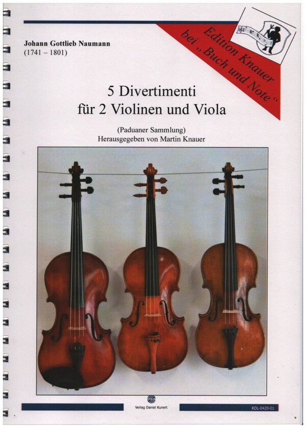 5 Divertimenti  für 2 Violinen und Viola  Partitur