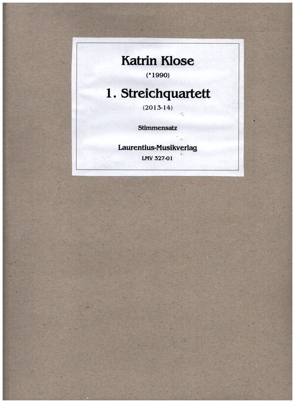Streichquartett Nr.1    Stimmensatz