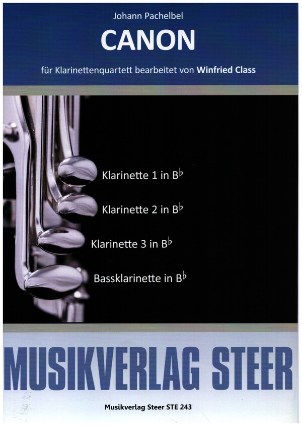 Canon&nbsp;&nbsp;für 4 Klarinetten&nbsp;&nbsp;Partitur und Stimmen