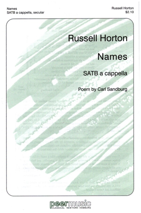 Names&nbsp;&nbsp;for mixed chorus (SATB) a cappella&nbsp;&nbsp;score