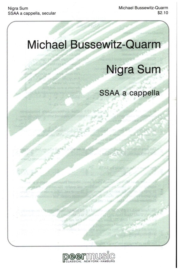 Nigra sum&nbsp;&nbsp;for woman chorus (SSAA) a cappella&nbsp;&nbsp;score