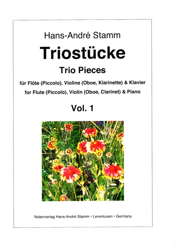 Triostücke vol.1  für Flöte (Piccolo), Violine (Oboe, Klarinette in B) und Klavier  Stimmen