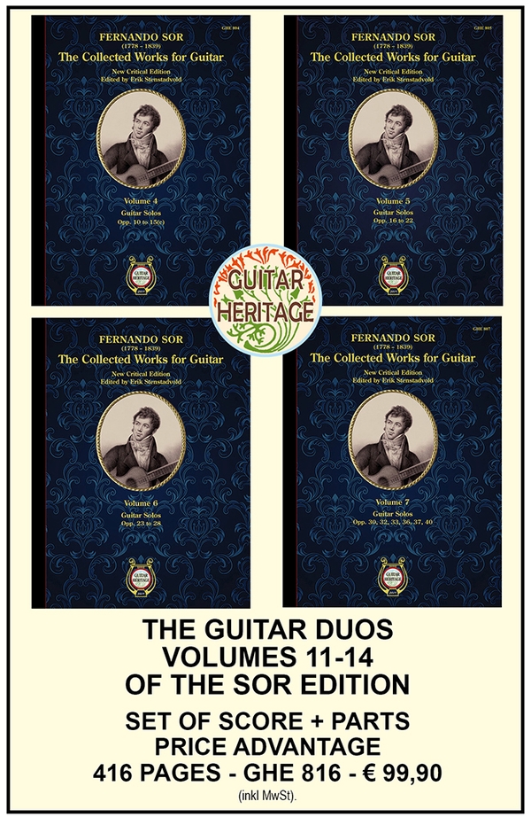 Collected Works vol.11-14 - Set of Duos  for 2 guitars  score and parts