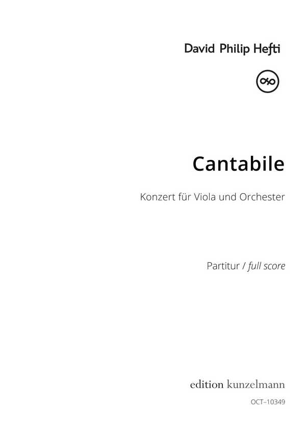 Cantabile - Konzert  für Viola und Orchester  Partitur