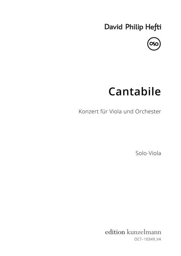 Cantabile - Konzert  für Viola und Orchester  Viola