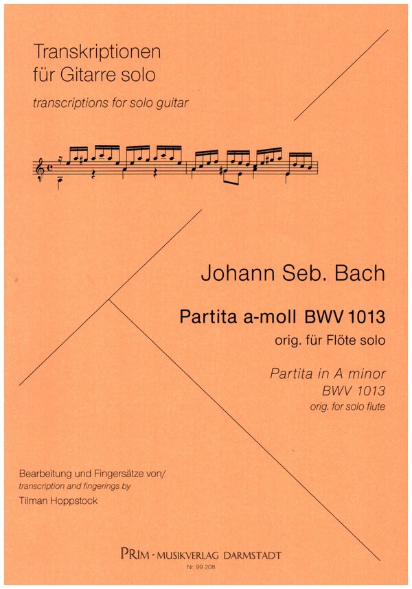 Partita a-moll BWV1013 für Flöte  für Gitarre  
