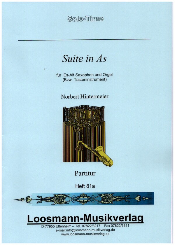 Suite in As  für Altsaxophon und Orgel (Tasteninstrument)  