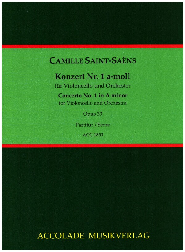 Konzert a-Moll Nr.1 op.33&nbsp;&nbsp;für Violoncello und Orchester&nbsp;&nbsp;Partitur