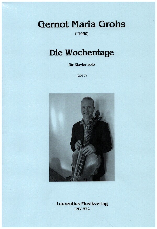 Die Wochentage  für Klavier  