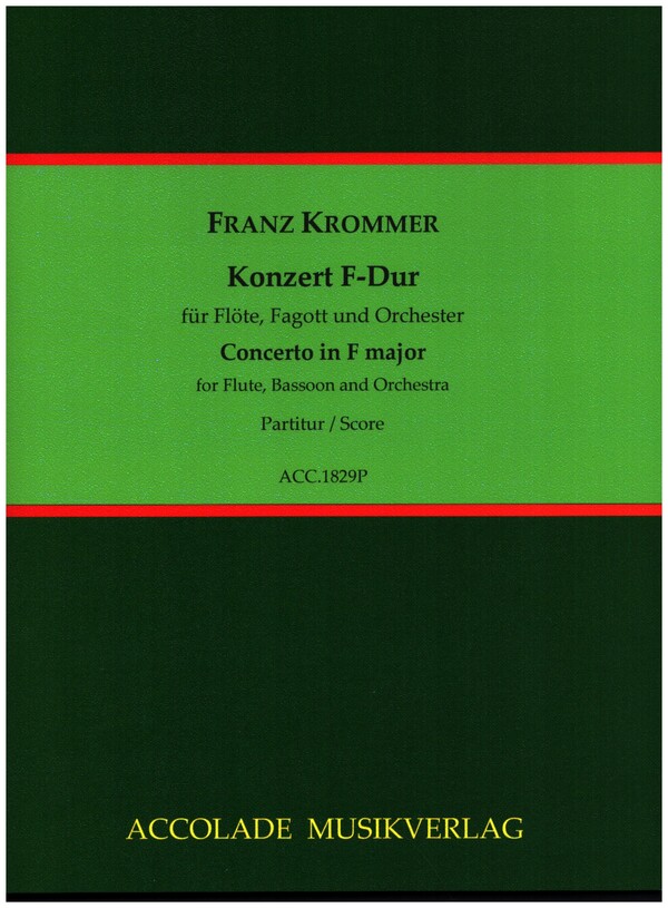 Konzert F-Dur  für Flöte, Fagott und Orchester  Partitur