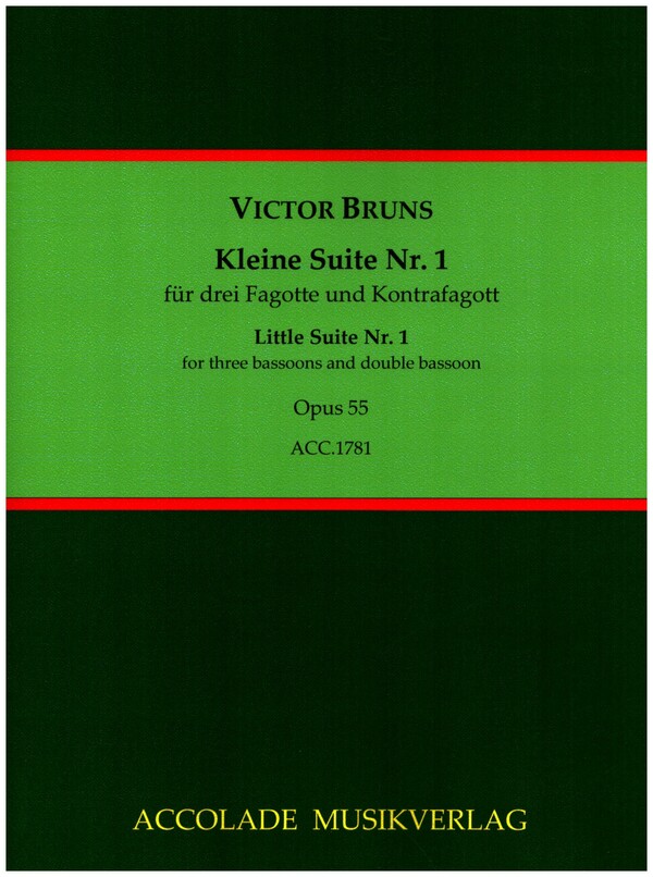 Kleine Suite Nr.1 op.55&nbsp;&nbsp;für 3 Fagotte und Kontrafagott&nbsp;&nbsp;Partitur und Stimmen