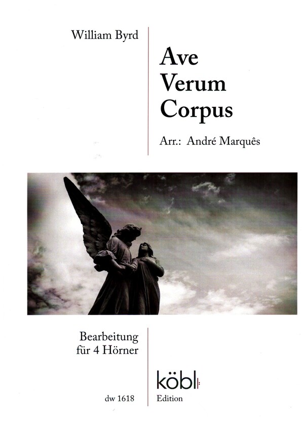 Ave Verum Corpus  für 4 Hörner  Partitur und Stimmen