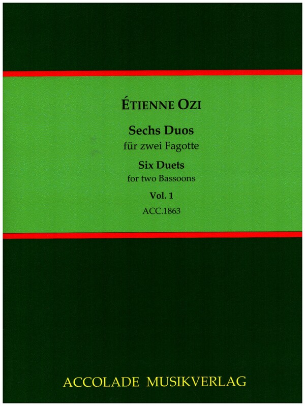 6 Duos Band 1 (Nr.1-3)  für 2 Fagotte  Partitur und Stimmen