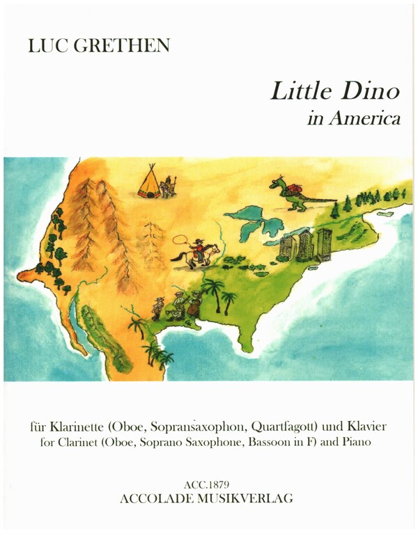 Little Dino in America  für Klarinette (Oboe, Sopransaxophon, Quartfagott) und Klavier  