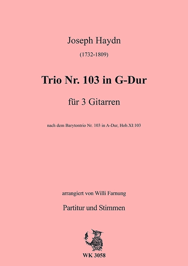 Farnung, Willi  - Haydn - Trio 103 in A-Dur&nbsp;&nbsp;für 3 Gitarren&nbsp;&nbsp;