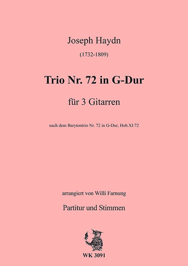 Farnung, Willi  - Haydn - Trio 72&nbsp;&nbsp;für 3 Gitarren&nbsp;&nbsp;