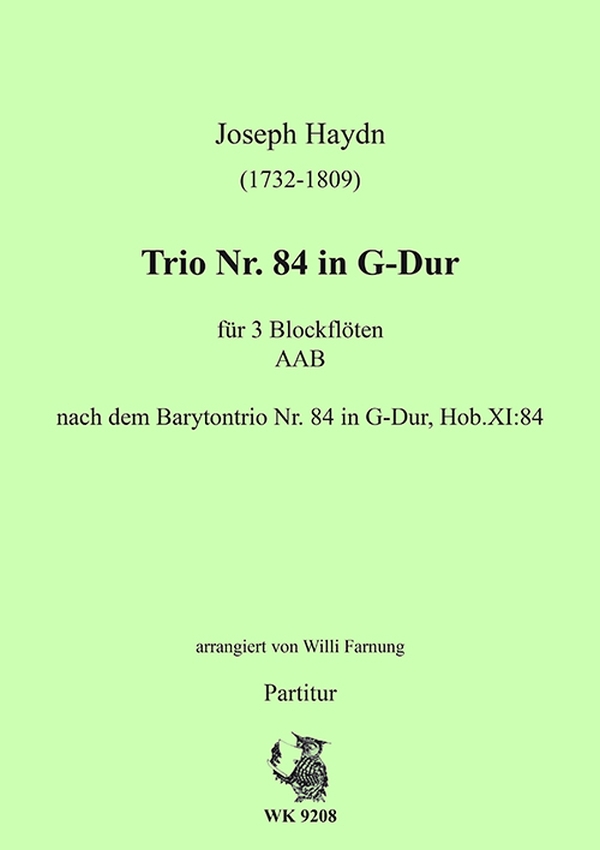Farnung, Willi  - Haydn - Trio Nr. 84&nbsp;&nbsp;für 3 BFL&nbsp;&nbsp;