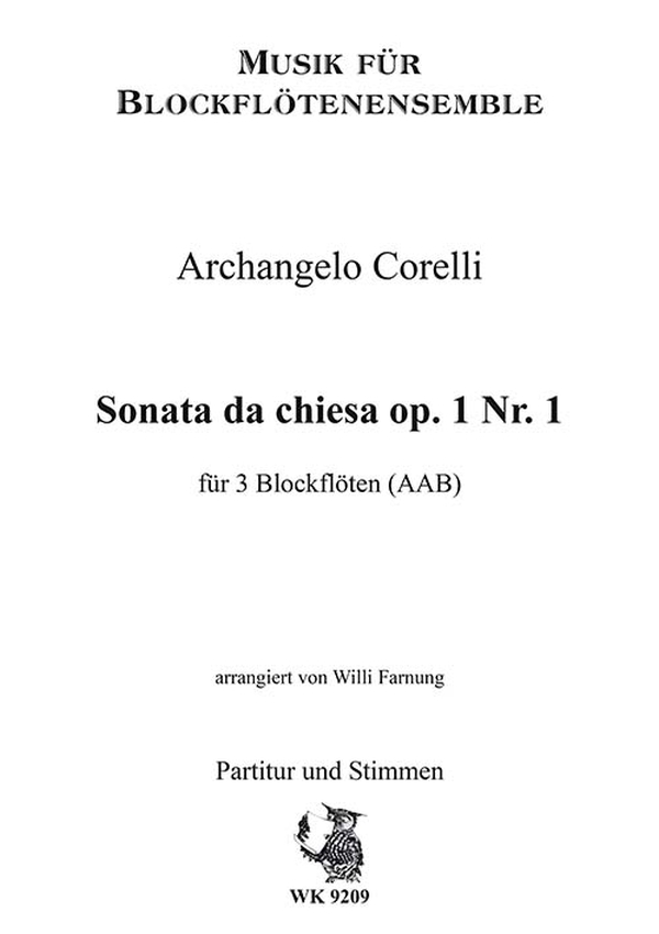 Farnung, Willi  - Corelli - Sonata da chiesa&nbsp;&nbsp;für 3 BFL AAB&nbsp;&nbsp;