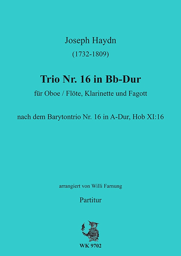 Farnung, Willi  - Haydn, Trio Nr. 16&nbsp;&nbsp;&nbsp;&nbsp;Partitur und Stimmen