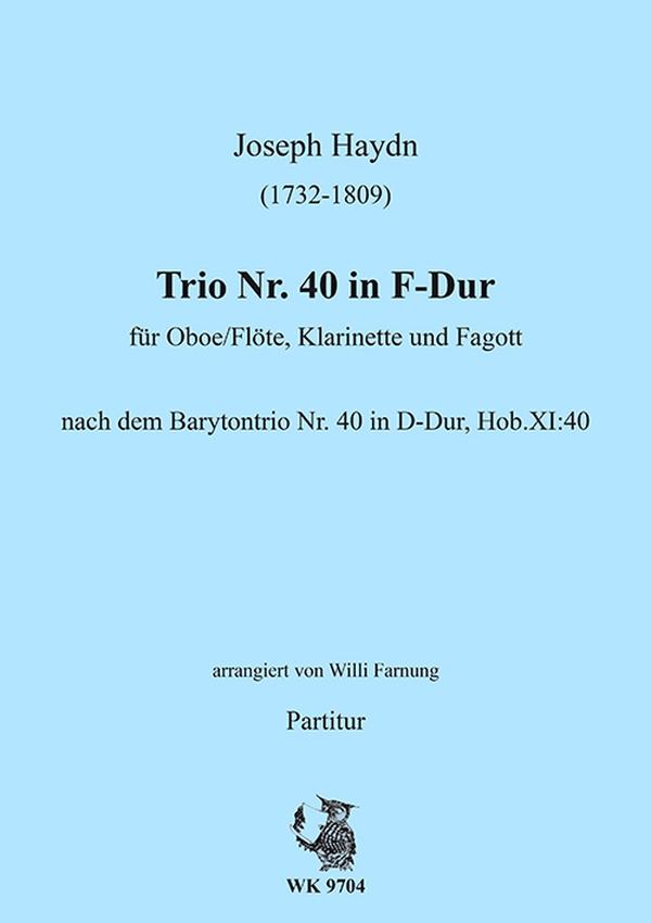 Farnung, Willi  - Haydn, Trio Nr. 40&nbsp;&nbsp;&nbsp;&nbsp;Partitur und Stimmen