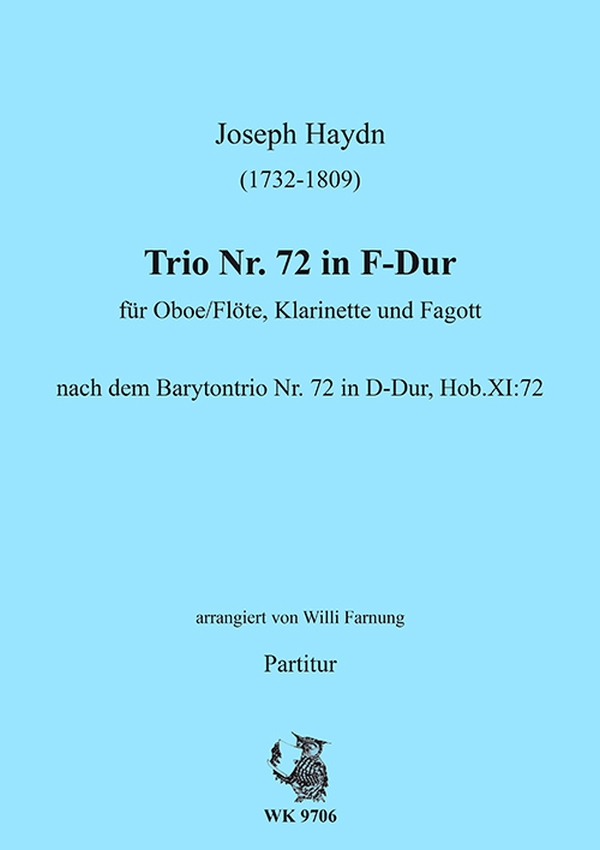 Farnung, Willi  - Haydn, Trio Nr. 72&nbsp;&nbsp;&nbsp;&nbsp;Partitur und Stimmen