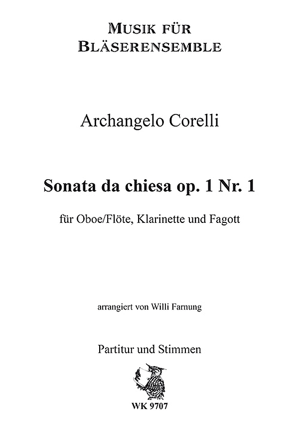 Farnung, Willi  - Corelli - Sonata da chiesa&nbsp;&nbsp;für Oboe/Flöte, Klarinette und Fagott&nbsp;&nbsp;