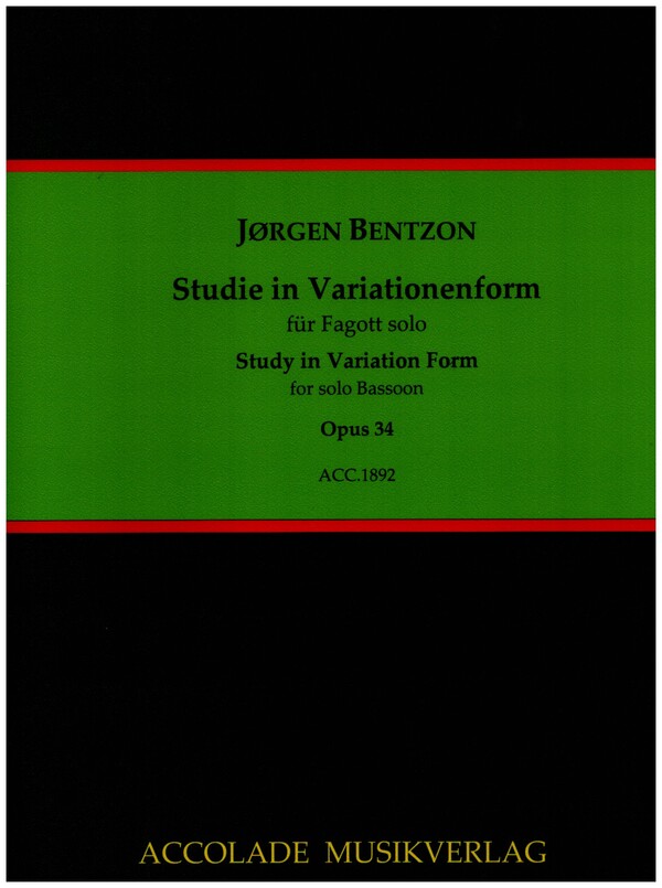 Studie in Variationenform op.34&nbsp;&nbsp;für Fagott solo&nbsp;&nbsp;