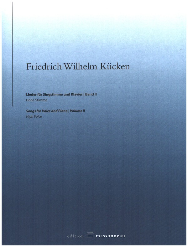 Lieder Band 2  für hohe Singstimme und Klavier  