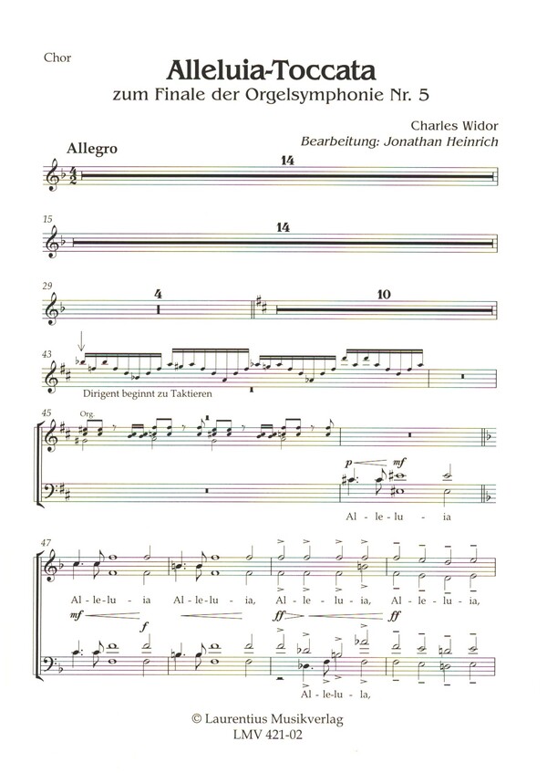 Alleluia-Toccata  für gem Chor und Orgel  Chorpartitur