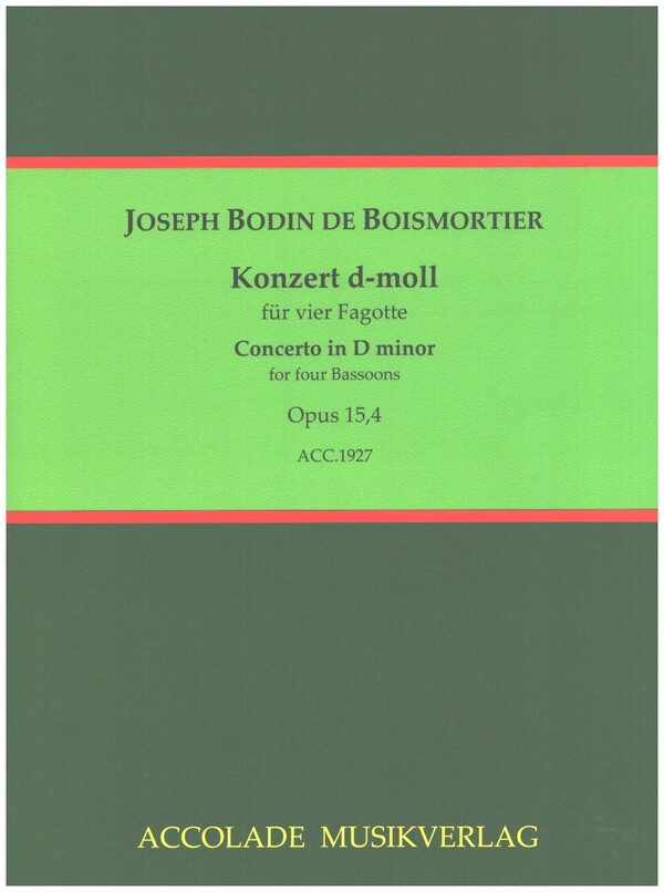Konzert d-Moll op.15,4  für 4 Fagotte  Partitur und Stimmen