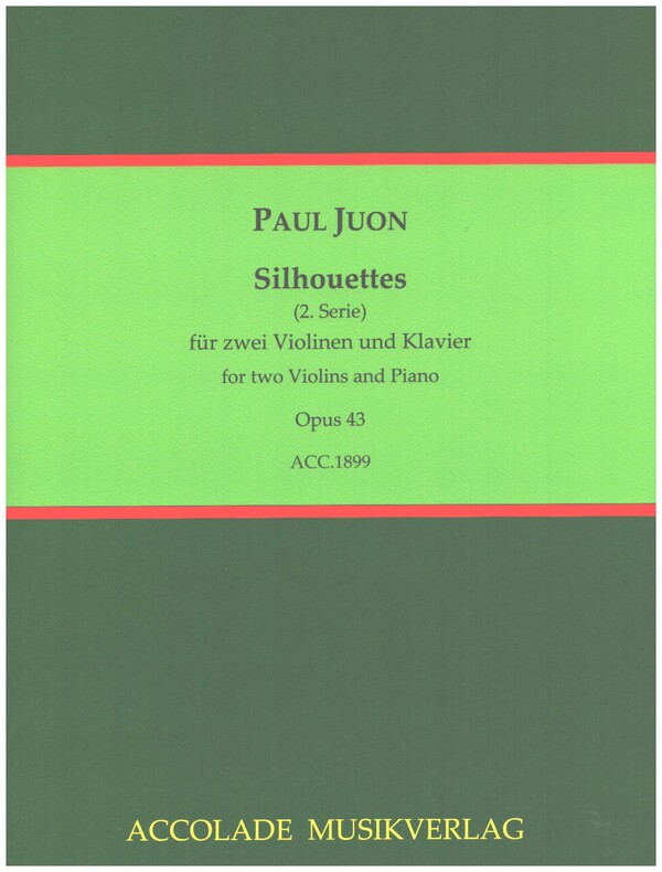 Silhouettes op.43 (2. Serie)  für 2 Violinen und Klavier  Partitur und Stimmen