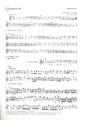 Lukas-Passion für Soli, gem Chor un&nbsp;&nbsp;Orchester&nbsp;&nbsp;Flöte