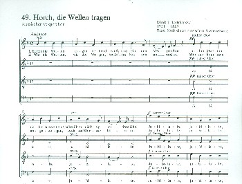Horch, die Wellen tragen  für gem Chor a cappella  Partitur