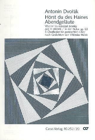 Hörst du des Haines Abendgeläute op.63,2  für gem Chor a cappella  Partitur (dt/tschech)