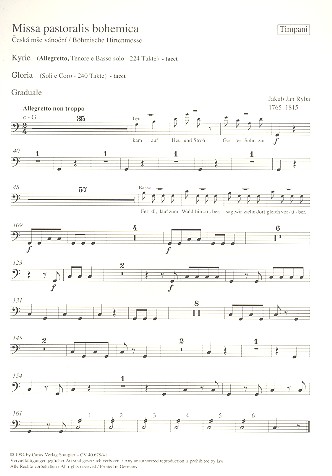 Missa pastoralis bohemica&nbsp;&nbsp;für Soli, gem Chor und Orchester&nbsp;&nbsp;Pauken