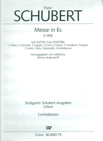 Messe Es-Dur D950&nbsp;&nbsp;für Soli, gem Chor und Orchester&nbsp;&nbsp;Kontrabass