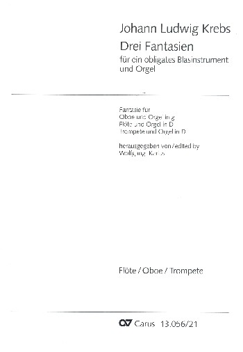 3 Fantasien  für Flöte (Oboe/Trompete) und Orgel  Flöte/Oboe/Trompete