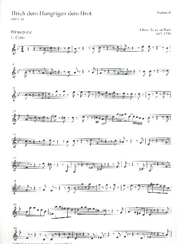 Brich dem Hungrigen dein Brot&nbsp;&nbsp;Kantate Nr.39 BWV39&nbsp;&nbsp;Violine 2