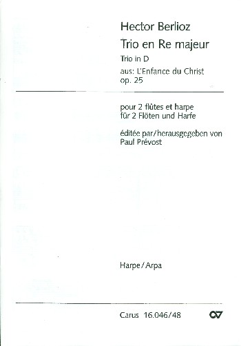 Trio D-Dur&nbsp;&nbsp;für 2 Flöten und Harfe&nbsp;&nbsp;Harfe