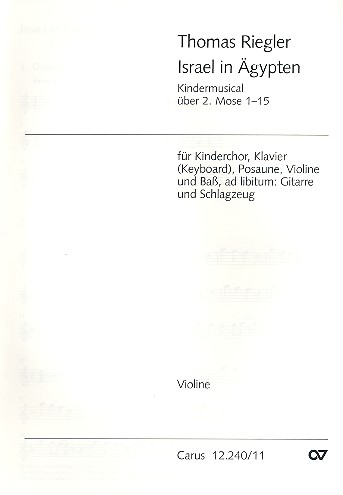 Israel in Ägypten für Kinderchor und Instrumente&nbsp;&nbsp;Violine&nbsp;&nbsp;