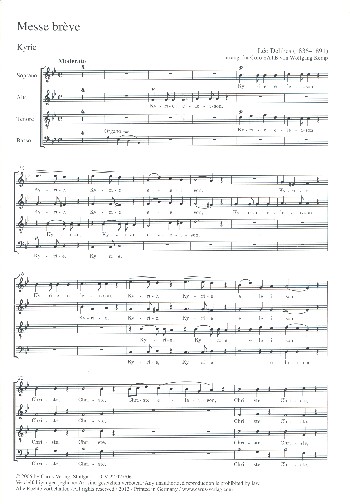 Messe brève  für Sopran und Alt solo, gem Chor und Orgel  Chorpartitur (la)